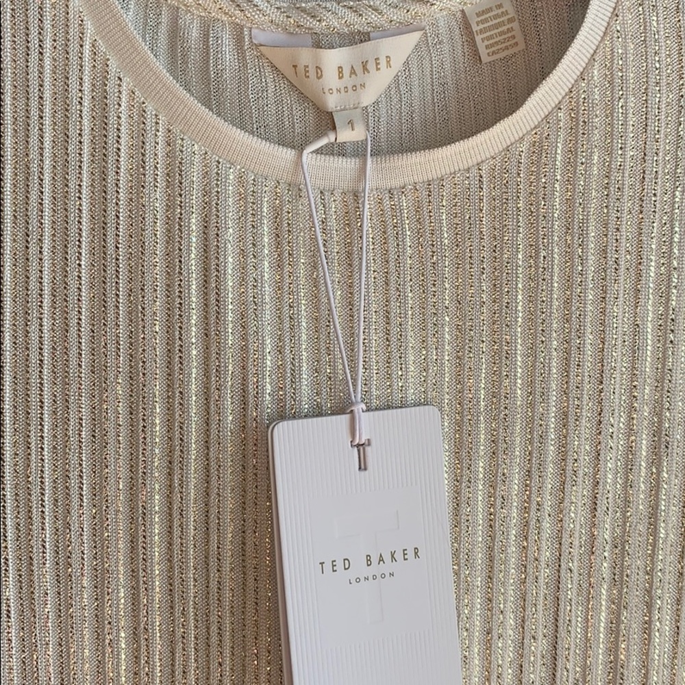 Ted Baker Metallic Fitted Tee — New with Tags